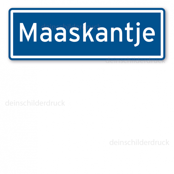 Niederländisches Straßenschild Maaskantje als Dekoschild
