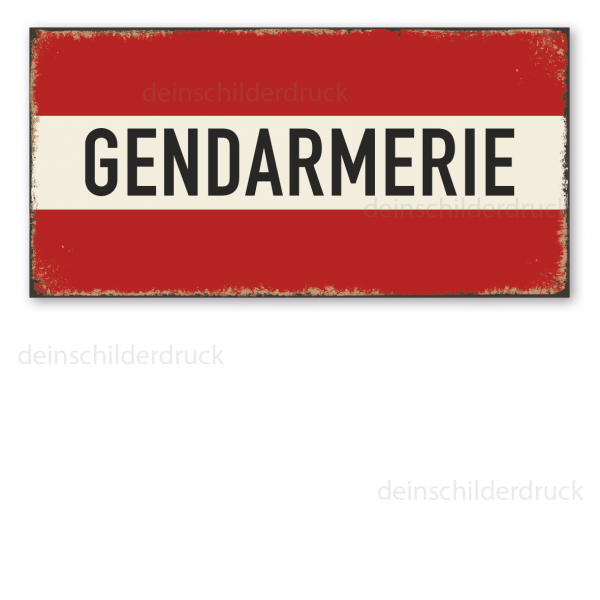 Retroschild Gendarmerie - Österreich