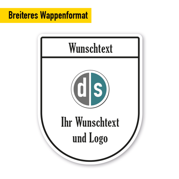 Maibaumschild mit Ihrem Wunschtext und Logo - Wappen BL - breiteres Wappenformat