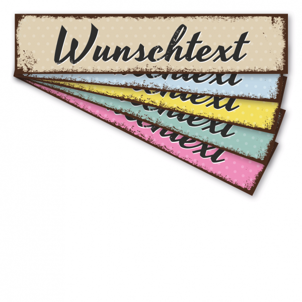 Truck / LKW - Retro / Vintage - Schild in 5 Farbvarianten mit Wunschtext