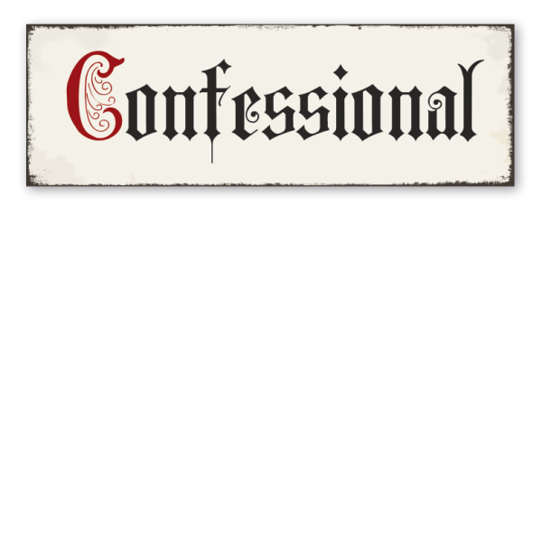 Retroschild Confessional