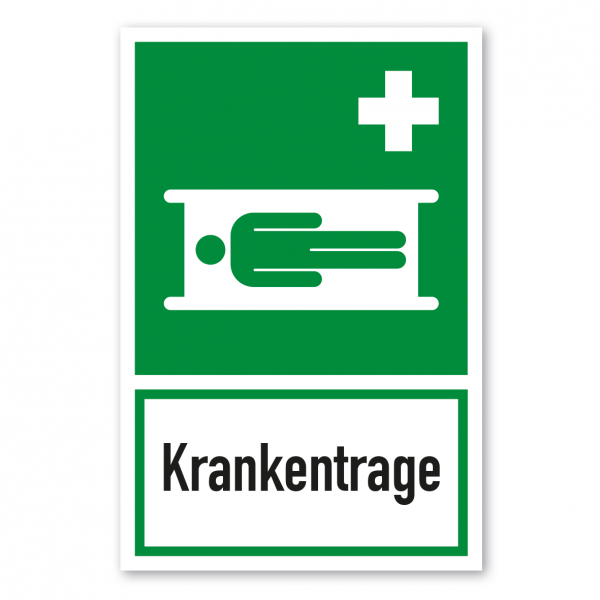 Rettungsschild Krankentrage - Kombi - ISO 7010 - E013-K