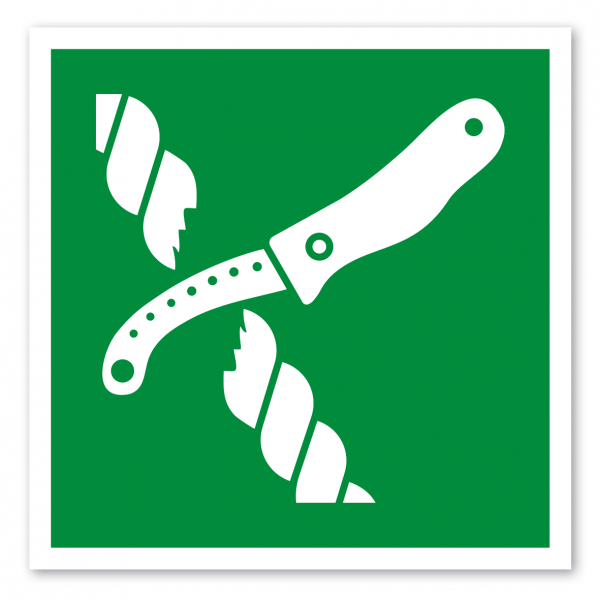 Rettungszeichen Messer für Rettungsfloß - ISO 7010 - E0035