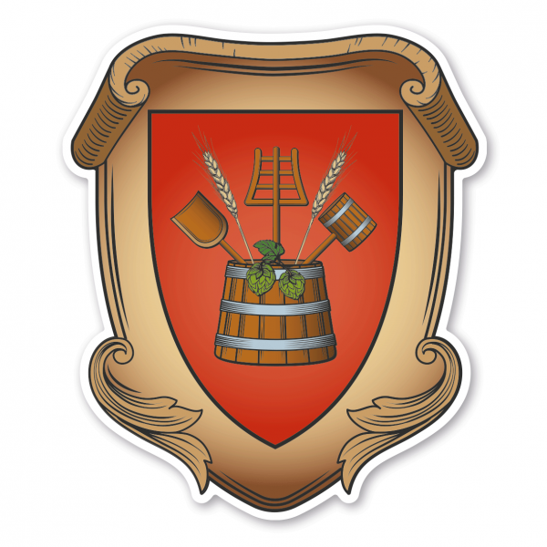 Maibaumschild / Zunftwappen Bierbrauer - Wappen A