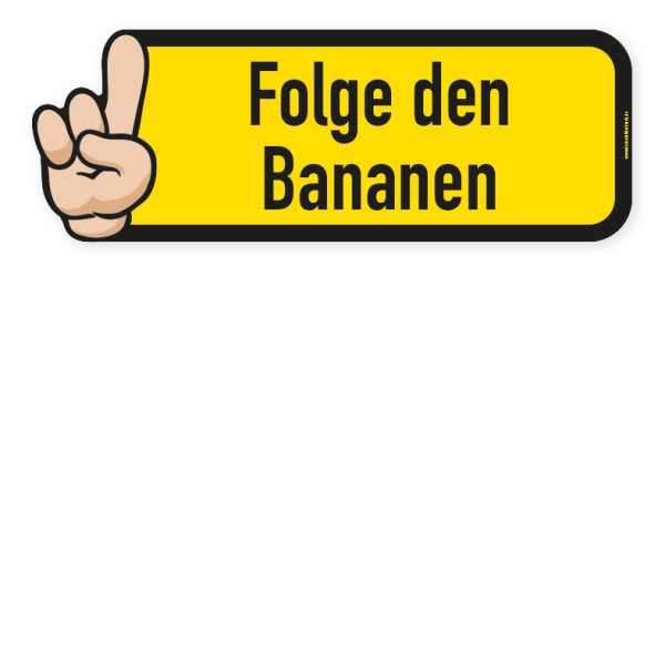 Info-Bodenkleber für Bewegungspfade - Folge den Bananen – BWP-INFO-35