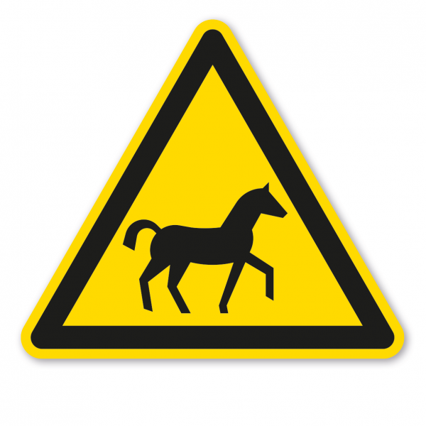 Warnzeichen Tiertransport - Pferde
