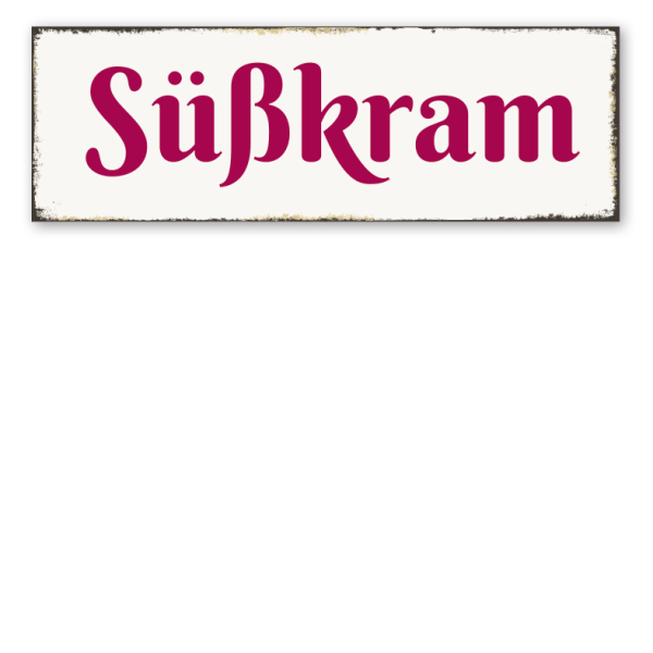 Retroschild Süßkram
