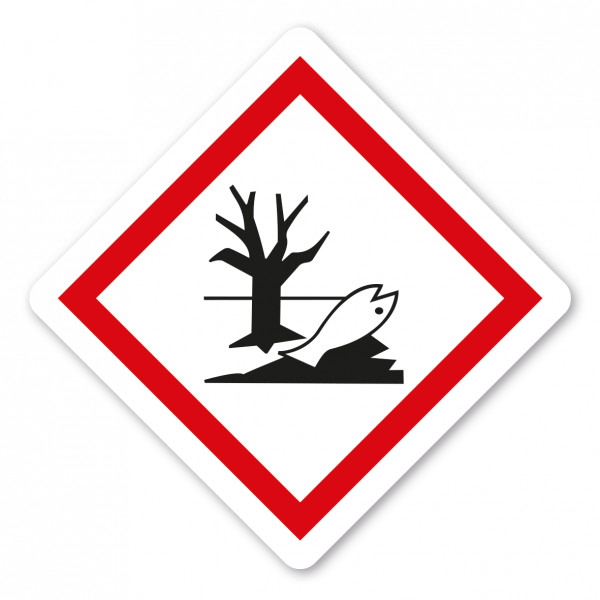 Gefahrgutzeichen Baum, Fisch, Gewässer - Umwelt - GHS-09