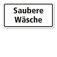 Hinweisschild Saubere Wäsche Hinweisschild Saubere Wäsche