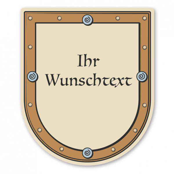 Maibaumschild / Zunftwappen mit Ihrem Wunschtext - Wappen B