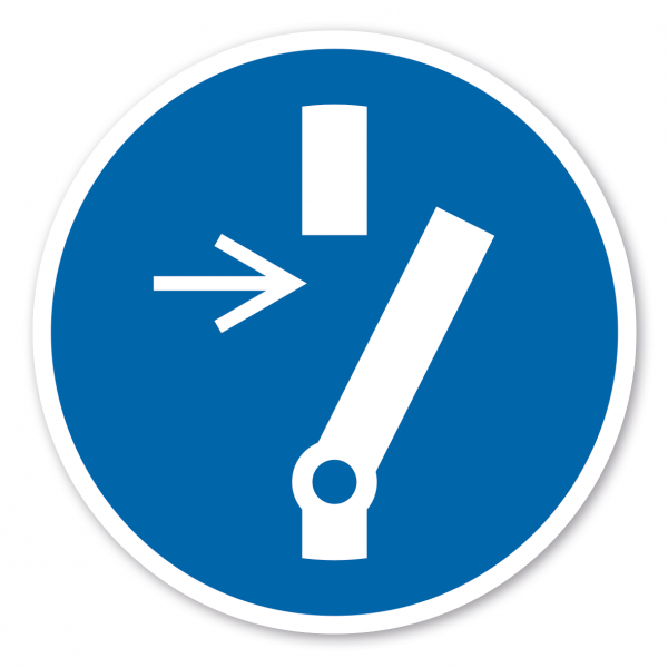 Gebotszeichen Vor Wartung oder Reparatur freischalten – ISO 7010 - M021