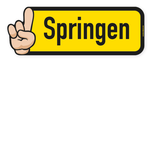 Info-Bodenkleber für Bewegungspfade - Springen – BWP-INFO-02