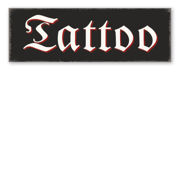 Retro Schild Tattoo