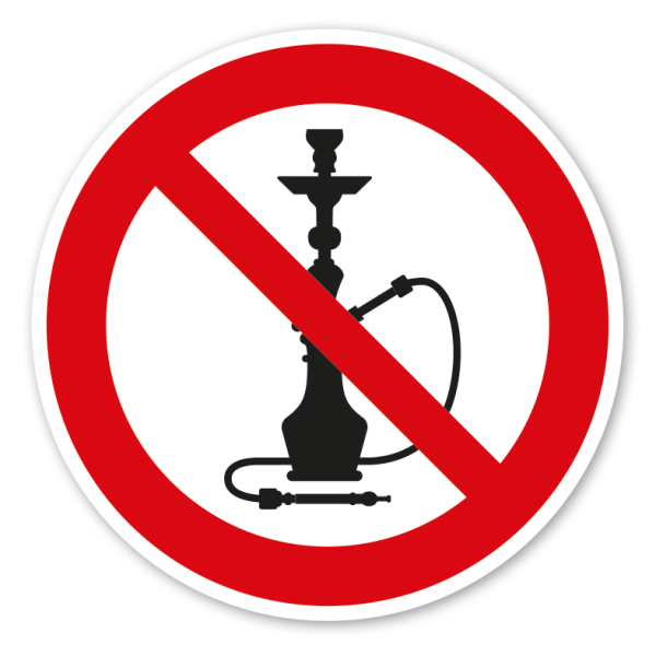 Verbotszeichen Shisha rauchen verboten