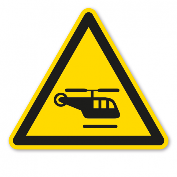 Warnzeichen Warnung vor Hubschraubern