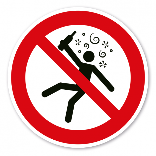 Verbotszeichen Nicht für Personen im berauschten Zustand - Alkohol verboten – ISO 7010 - P043