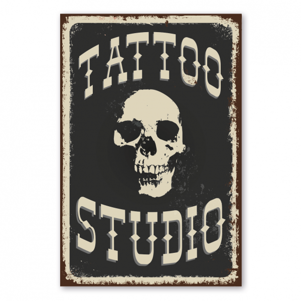 Retroschild / Vintage-Schild Tattoo Studio