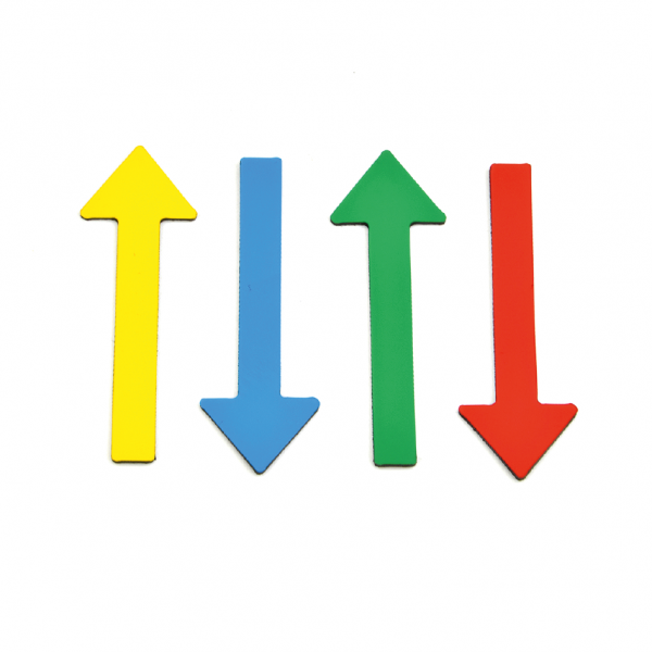 Magnetpfeile zur Schadensmarkierung Farb-Mix - vier Farben - für Sachverständige, KFZ-Gutachter, Präsentationen