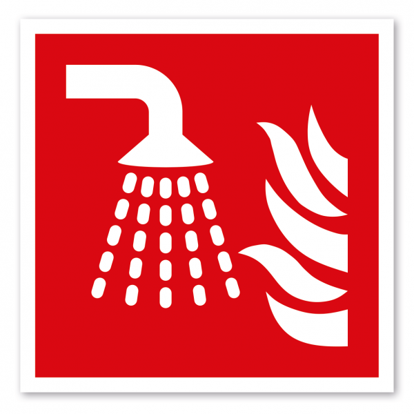 Brandschutzzeichen Feuerlöschsystem mit Wassernebel - ISO 7010 - F011