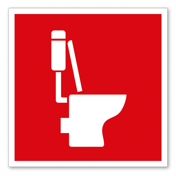 Brandschutzzeichen Standort Toilette
