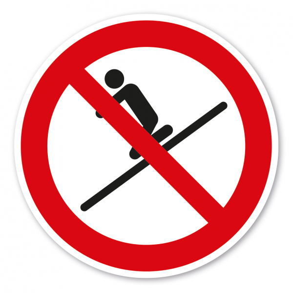 Verbotszeichen Kniend rutschen ist verboten – Wasserrutschen