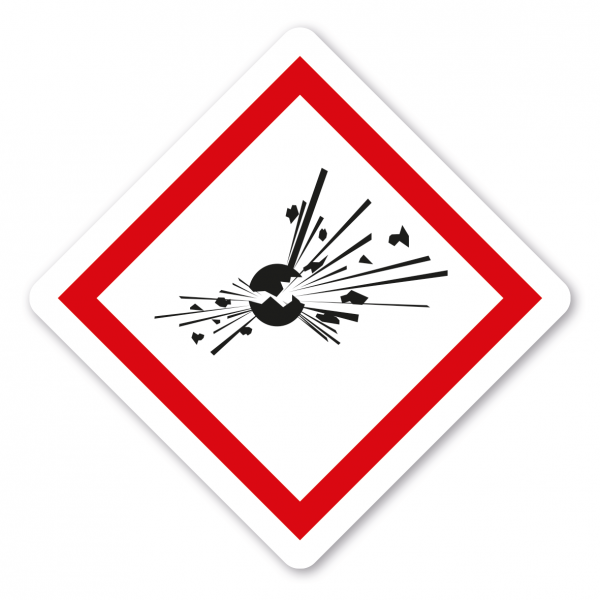 Gefahrgutzeichen Explodierende Bombe - explosiv, instabil - GHS-01