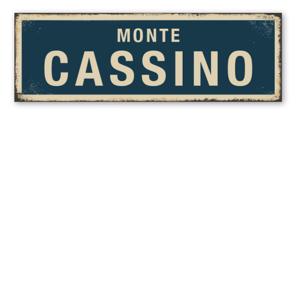 Retroschild Monte Cassino