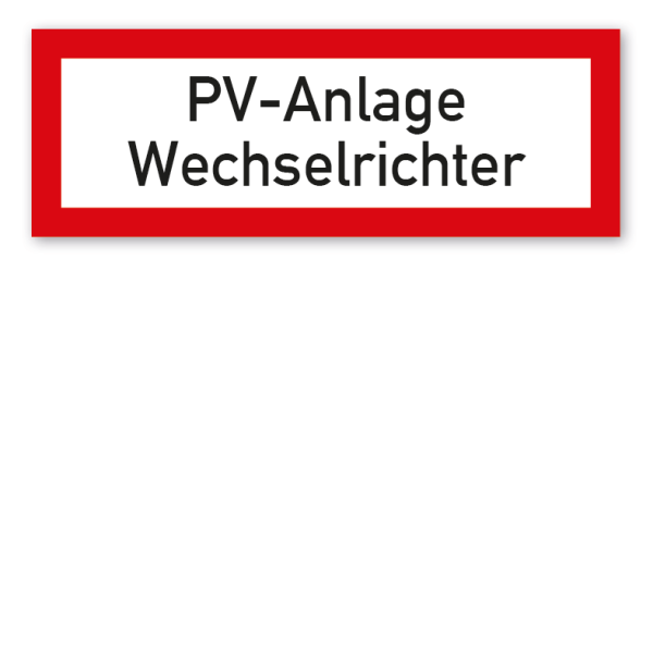 Brandschutzschild PV-Anlage Wechselrichter