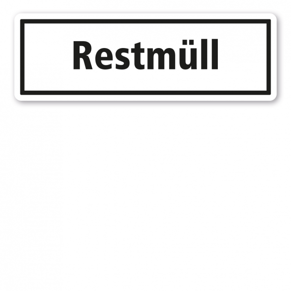 Schild zur Abfallentsorgung - Restmüll