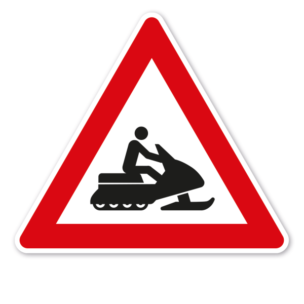Verkehrsschild Achtung Schneemobile – VZ-PR-275
