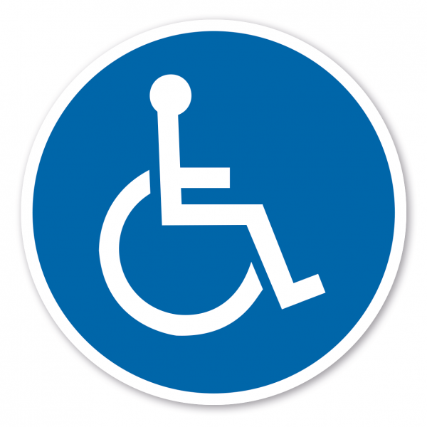 Gebotszeichen Für Rollstuhlfahrer / Behinderte