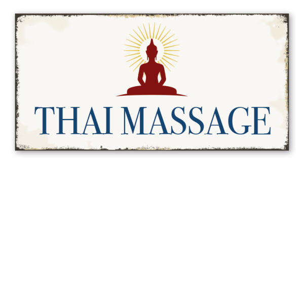 Retro Schild Thai Massage