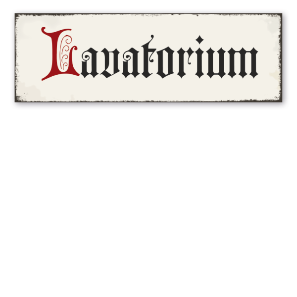 Retroschild Lavatorium