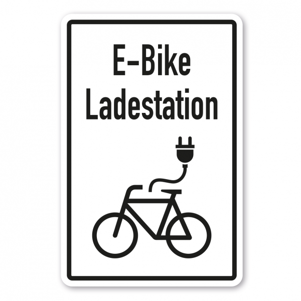 Hinweisschild E-Bike / Elektrofahrrad Ladestation