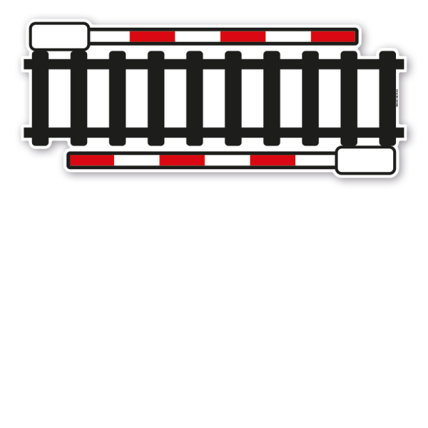 Bodenkleber für Lern- und Bewegungspfade - Zugschienen mit Schranken - BWP-02-115 – Verkehrserziehung
