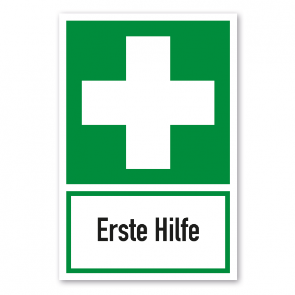 Rettungsschild Erste Hilfe - Kombi - ISO 7010 - E003-K