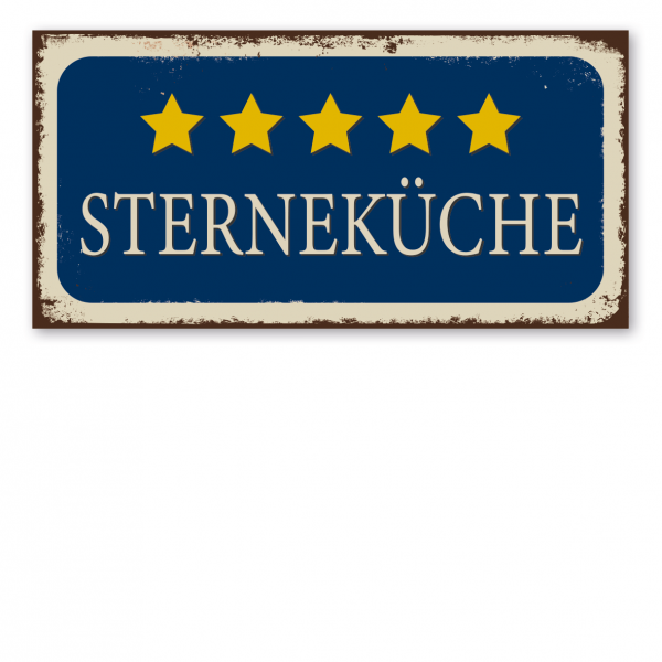 Retroschild / Vintage-Küchenschild Sterneküche