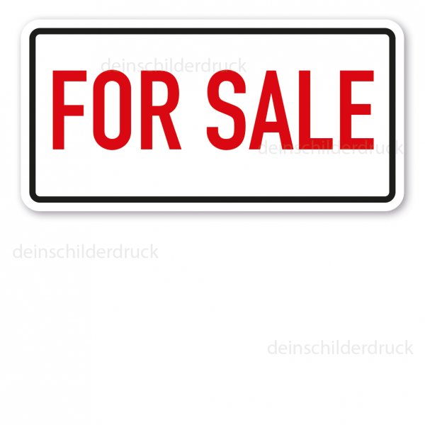 Textschild For Sale