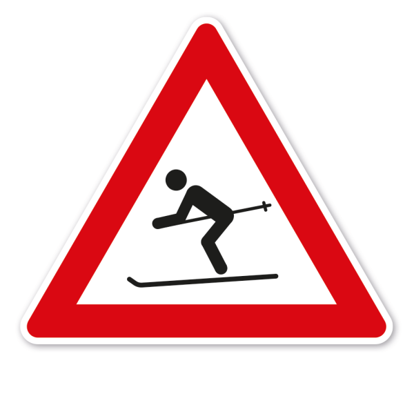 Verkehrsschild Achtung Skifahrer – VZ-PR-274