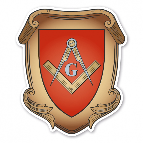 Maibaumschild / Wappenschild Freimaurer - mit Buchstaben G - Wappen A