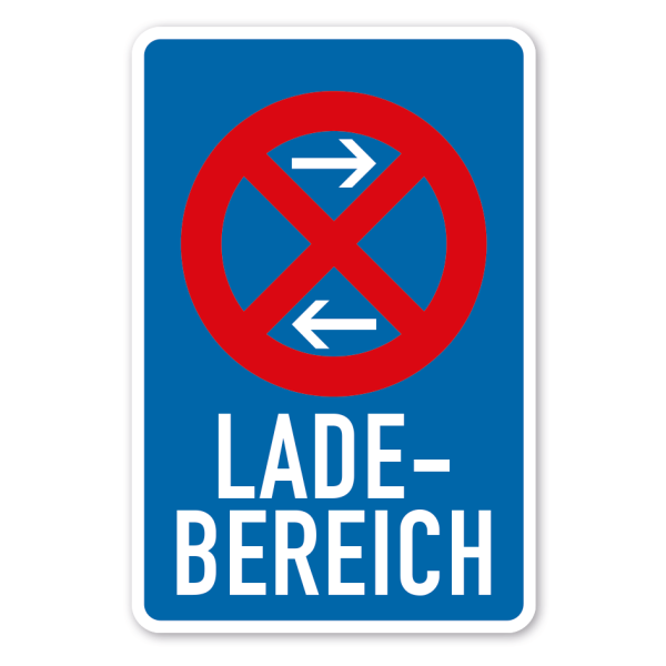 Verkehrsschild Ladebereich Mitte - Aufstellung links – VZ-230-31