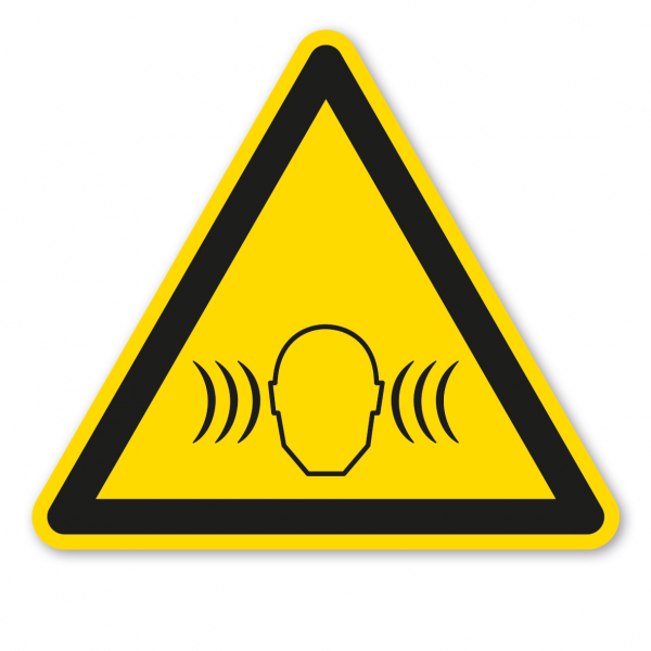 Warnzeichen Warnung vor Lärm mit hohem Schalldruckpegel