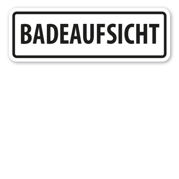 Schild Badeaufsicht