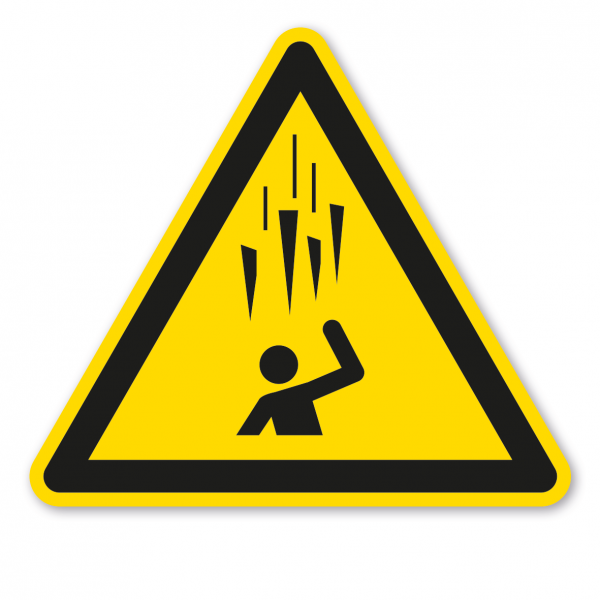 Warnzeichen Warnung vor herabfallenden Eiszapfen – ISO 7010 - W039