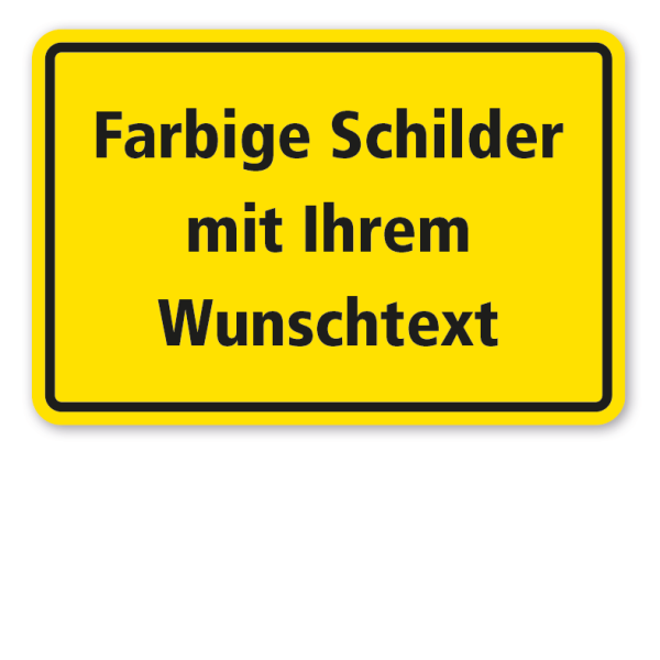 Farbige Schilder mit individuellen Inhalten