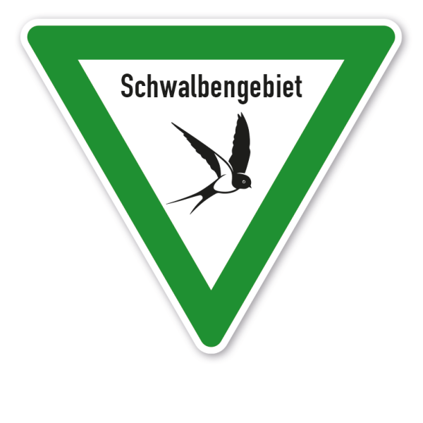 Verkehrsschild Tierschutzgebiet - Schwalbengebiet – VZ-PR-103