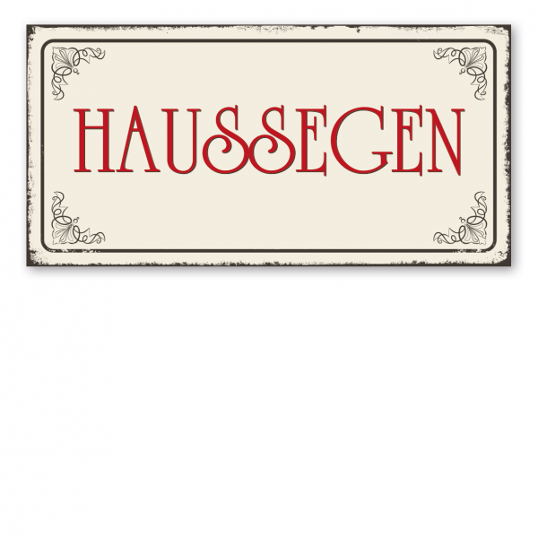 Retroschild / Vintage-Schild Haussegen