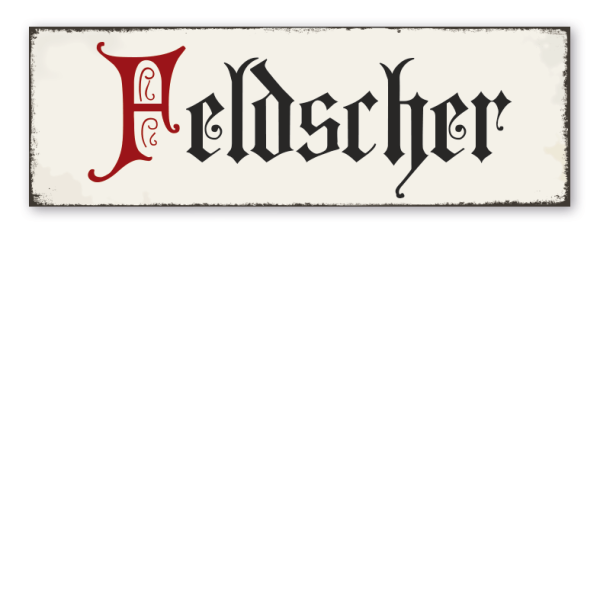 Retroschild Feldscher