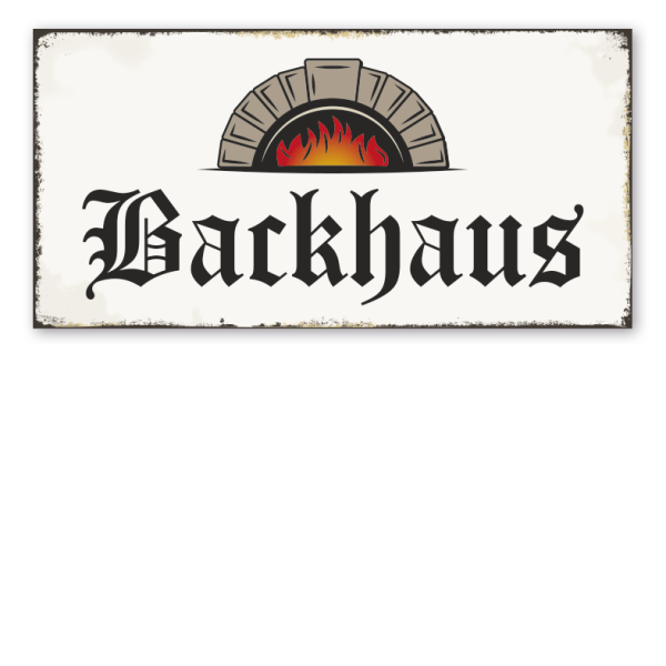 Retro Schild Backhaus