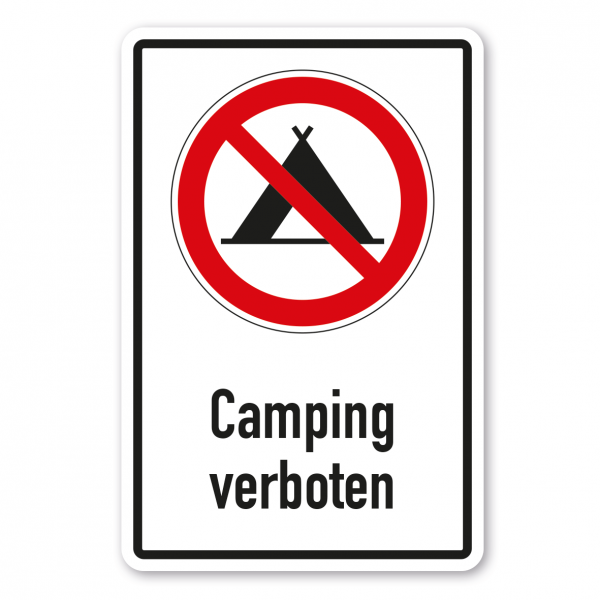 Verbotsschild Camping verboten - Kombi